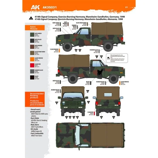 M1008 TROOP CARRIER WITH TARP - AK Interactive AK35031