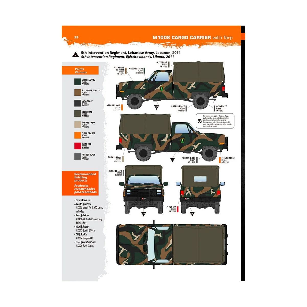 M1008 TROOP CARRIER WITH TARP - AK Interactive AK35031