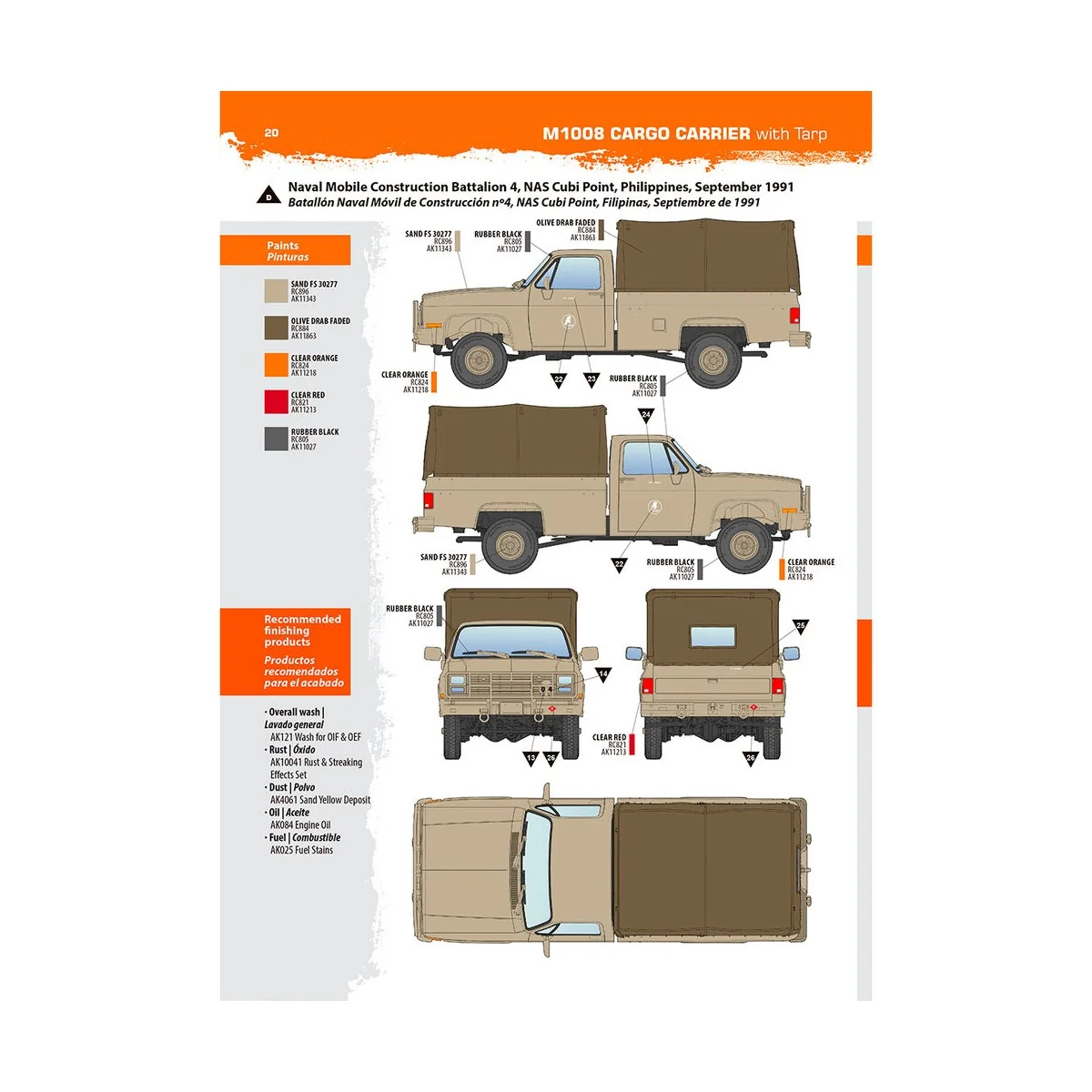 M1008 TROOP CARRIER WITH TARP - AK Interactive AK35031