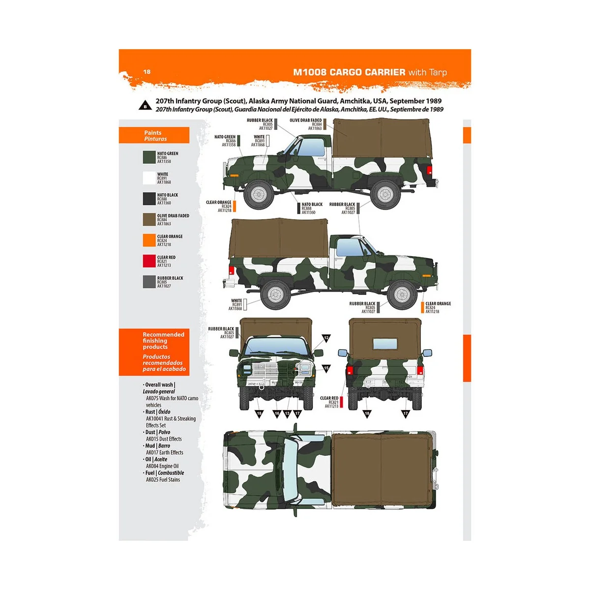 M1008 TROOP CARRIER WITH TARP - AK Interactive AK35031