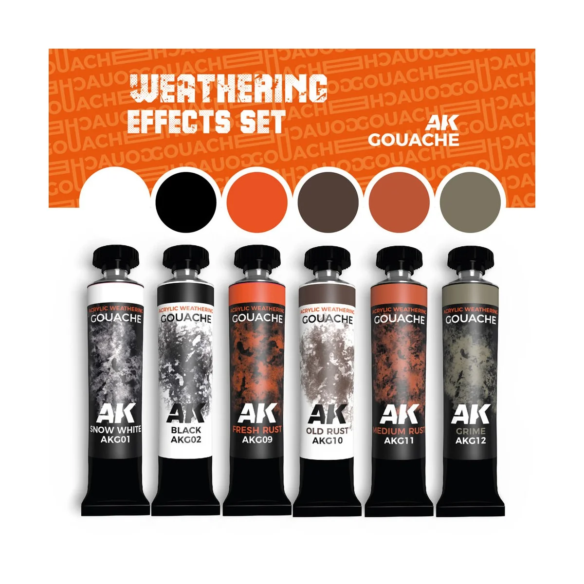 WEATHERING EFFECTS SET - AK GOUACHES - AK Interactive AKG25 WEATHERING EFFECTS SET - AK GOUACHES - AK Interactive AKG25