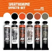WEATHERING EFFECTS SET - AK GOUACHES - AK Interactive AKG25 WEATHERING EFFECTS SET - AK GOUACHES - AK Interactive AKG25