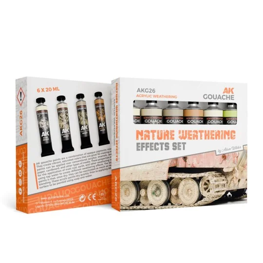 NATURE WEATHERING EFFECTS SET - AK GOUACHES - AK Interactive AKG26 NATURE WEATHERING EFFECTS SET - AK GOUACHES - AK Interactive AKG26