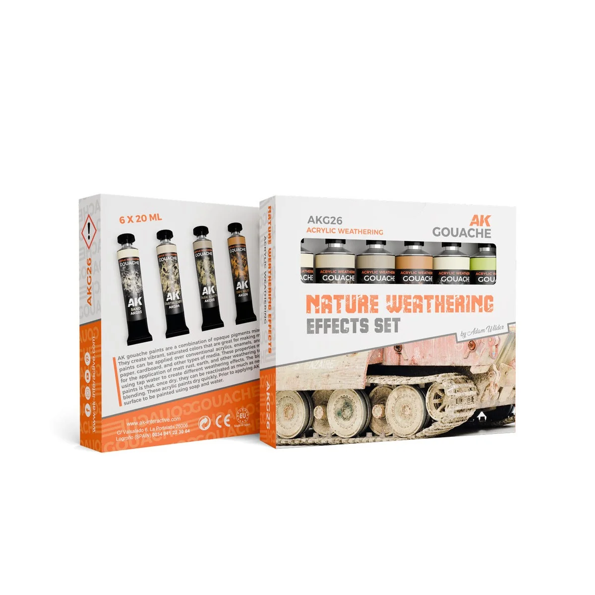 NATURE WEATHERING EFFECTS SET - AK GOUACHES - AK Interactive AKG26