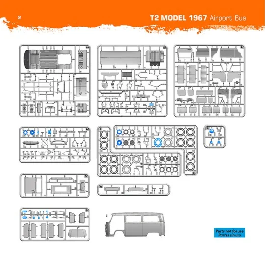 VOLKSWAGEN T2 Model 1967 Airport Bus, 1/35 - AK Interactive AK35033 VOLKSWAGEN T2 Model 1967 Airport Bus, 1/35 - AK Interactive AK35033