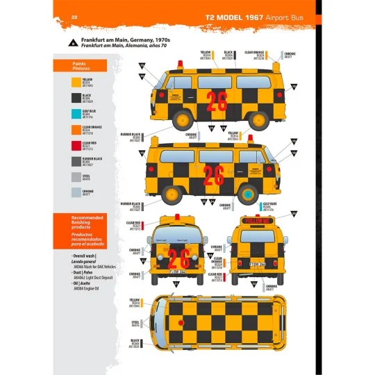 VOLKSWAGEN T2 Model 1967 Airport Bus - AK Interactive AK35033