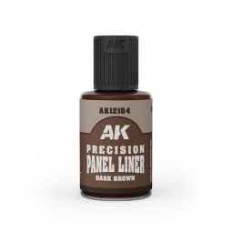 PRECISION PANELINER- DARK BROWN 30ml - AK Interactive AK12104