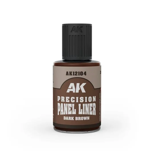 PRECISION PANELINER- DARK BROWN 30ml - AK Interactive AK12104