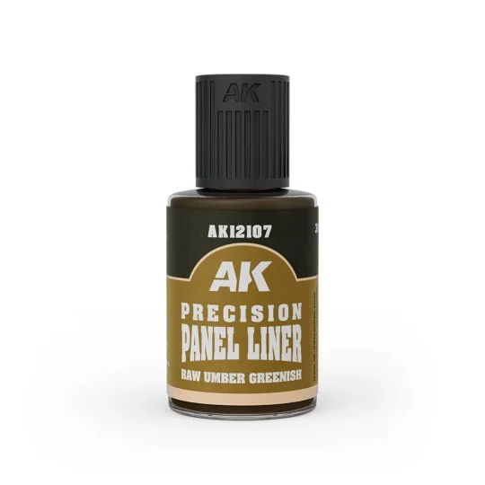 PRECISION PANELINER - RAW UMBER GREENISH 30ml - AK Interactive AK12107 PRECISION PANELINER - RAW UMBER GREENISH 30ml - AK Interactive AK12107