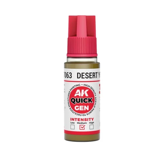 DESERT YELLOW 18 ml - QUICK GEN - AK Interactive AK17063 DESERT YELLOW 18 ml - QUICK GEN - AK Interactive AK17063