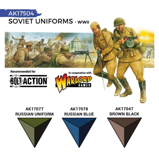 SOVIET UNIFORMS (QUICK GEN SET) - AK Interactive AK17504 SOVIET UNIFORMS (QUICK GEN SET) - AK Interactive AK17504