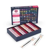 QUICK PAINT SET - 72 QUICK GEN COLORS (+2 MEDIUM 18ML +2 FREE BRUSH...