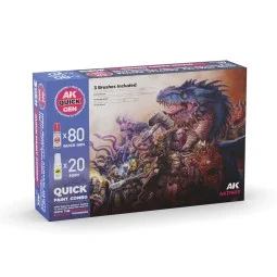 QUICK PAINT COMBO - 100 COLORS (80 QUICK GEN + 20 3GEN + 3 FREE BRU...