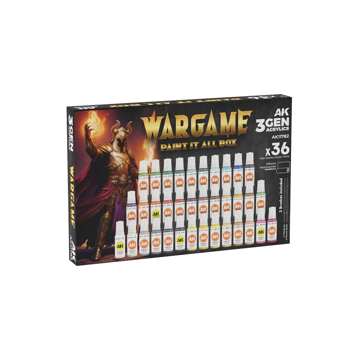 WARGAME PAINT IT ALL BOX 36 COLORS 3GEN - AK Interactive AK11782