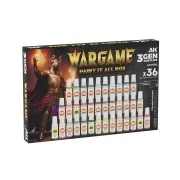 WARGAME PAINT IT ALL BOX 36 COLORS 3GEN - AK Interactive AK11782
