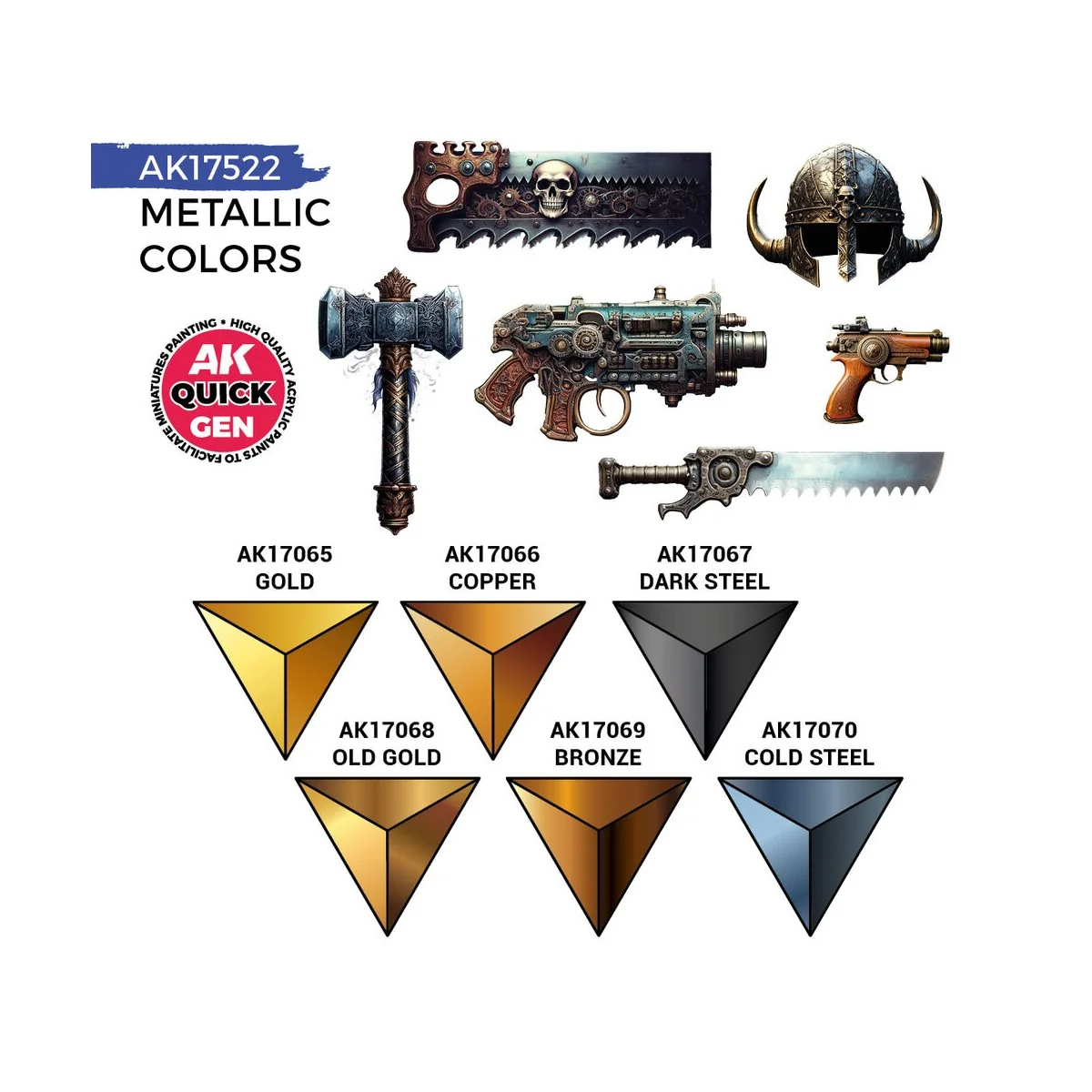 METALLICS (QUICK GEN SET) - AK Interactive AK17522