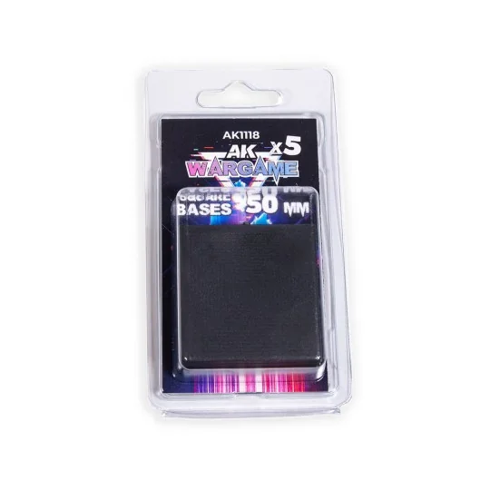 SQUARE BASES 50x50mm x 5 units - AK Interactive AK1118