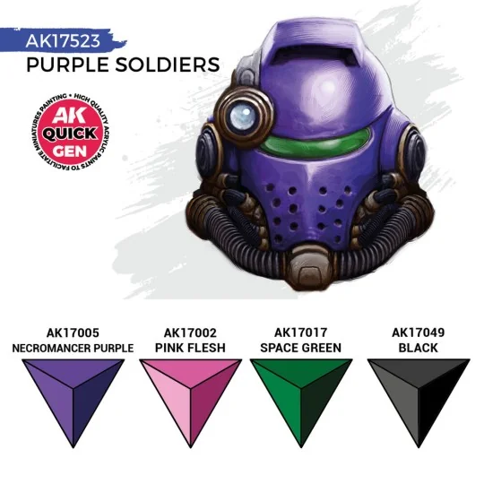PURPLE SOLDIERS (QUICK GEN SET) - AK Interactive AK17523 PURPLE SOLDIERS (QUICK GEN SET) - AK Interactive AK17523