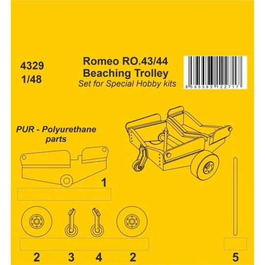 Romeo Ro.43/44 Beaching Trolley, 1/48 - CMK 129-4329 Romeo Ro.43/44 Beaching Trolley, 1/48 - CMK 129-4329