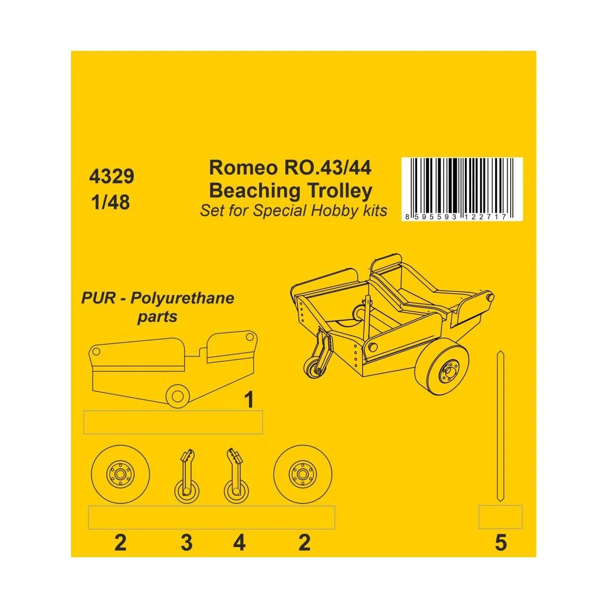 Romeo Ro.43/44 Beaching Trolley, 1/48 - CMK 129-4329 Romeo Ro.43/44 Beaching Trolley, 1/48 - CMK 129-4329
