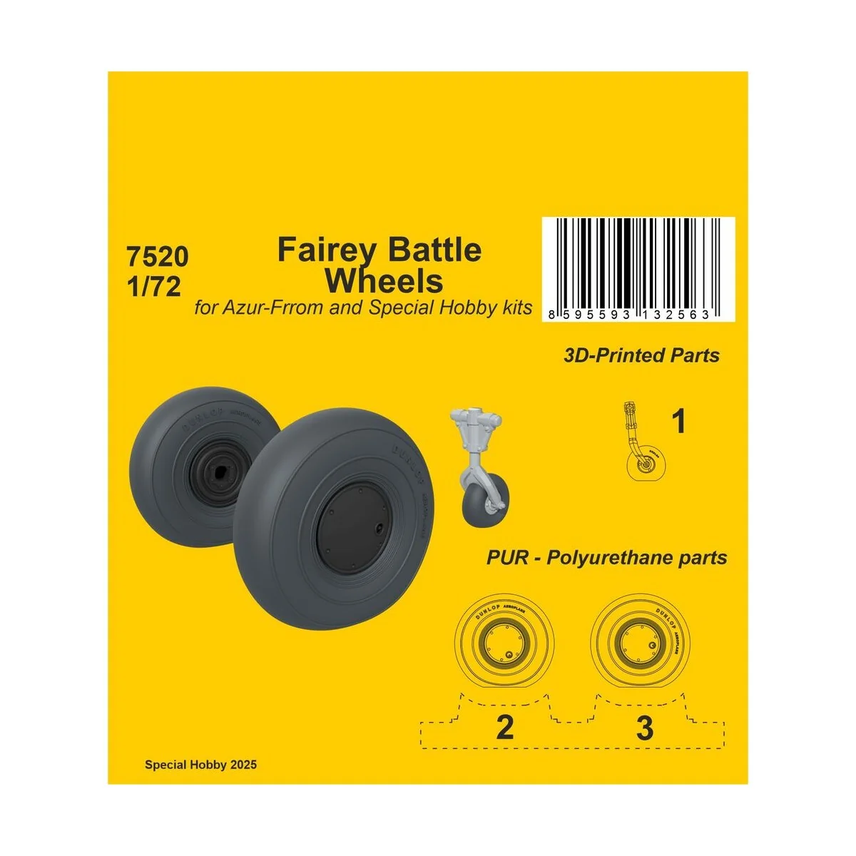 Fairey Battle Wheels for Azur-Frrom and Special Hobby kits, 1/72 - ...