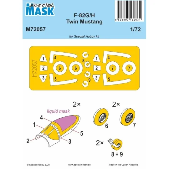 F-82G/H Twin Mustang Mask, 1/72 - Special Hobby 100-M72057