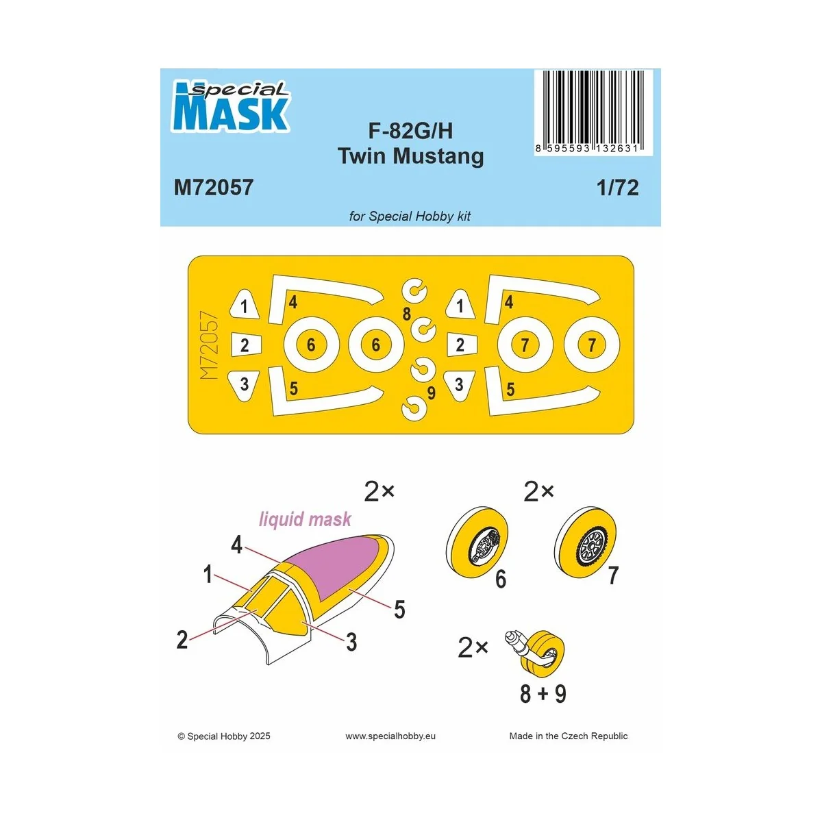 F-82G/H Twin Mustang Mask - Special Hobby 100-M72057