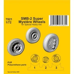 SMB-2 Super Mystère Wheels for Special Hobby kits, 1/72 - CMK 129-7521