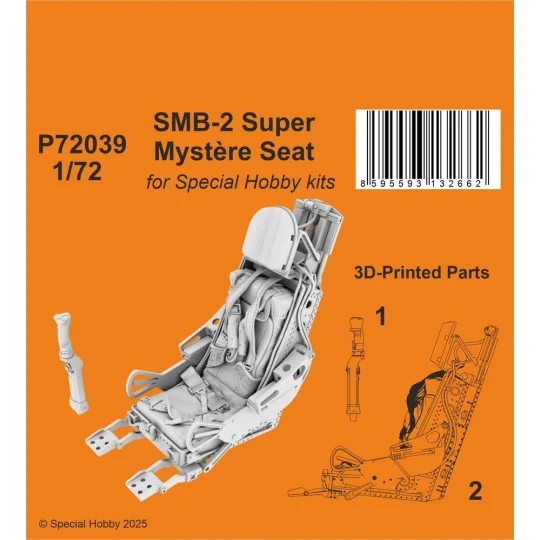 SMB-2 Super Mystère Seat for Special Hobby kits, 1/72 - CMK 129-P72039