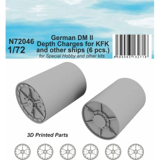 German DM II Depth Charges (6 pcs.) for KFK and other ships for Spe...