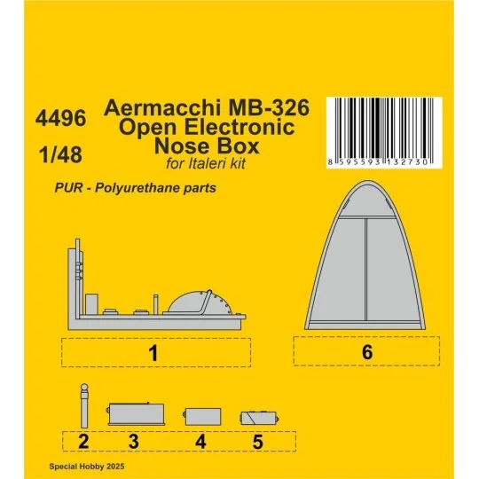 Aermacchi MB-326 Open Electronic Nose Box for Italeri kits, 1/48 - ... Aermacchi MB-326 Open Electronic Nose Box for Italeri kits, 1/48 - ...