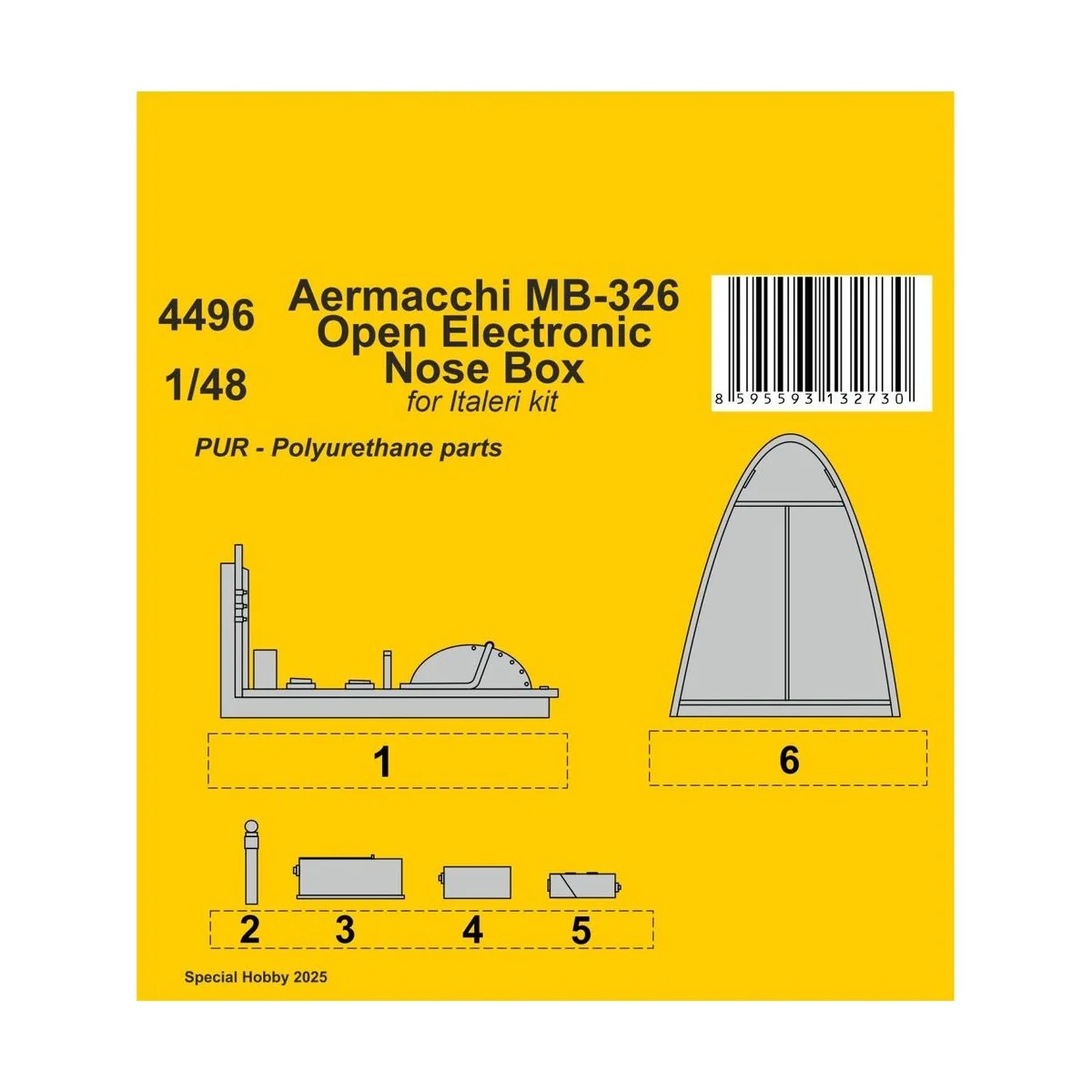 Aermacchi MB-326 Open Electronic Nose Box for Italeri kits, 1/48 - ... Aermacchi MB-326 Open Electronic Nose Box for Italeri kits, 1/48 - ...