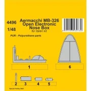Aermacchi MB-326 Open Electronic Nose Box for Italeri kits, 1/48 - ... Aermacchi MB-326 Open Electronic Nose Box for Italeri kits, 1/48 - ...