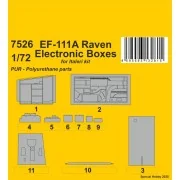 F-111A Open Electronics Boxes for Italeri, 1/72 - CMK 129-7526 F-111A Open Electronics Boxes for Italeri, 1/72 - CMK 129-7526