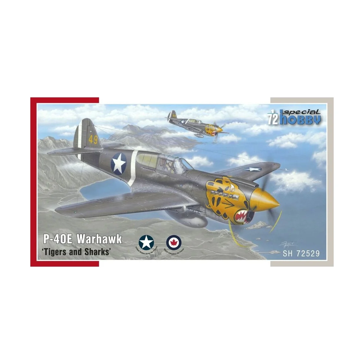 P-40E Warhawk 'Tigers and Sharks', 1/72 - Special Hobby 100-SH72529 P-40E Warhawk 'Tigers and Sharks', 1/72 - Special Hobby 100-SH72529