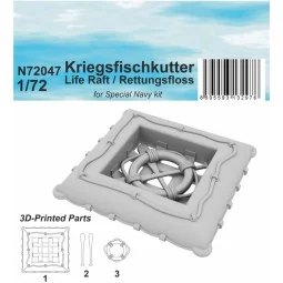 Kriegsfischkutter Life Raft / Rettungsfloss - CMK 129-N72047