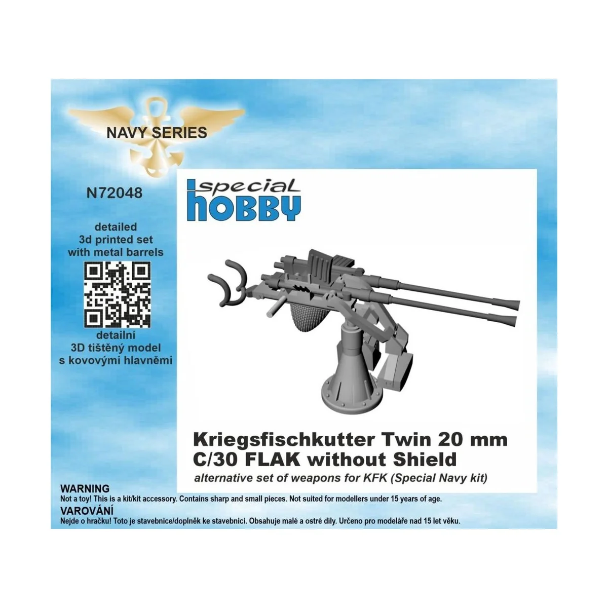 Kriegsfischkutter Twin 20 mm C/30 FLAK without Shield, 1/72 - CMK 1...