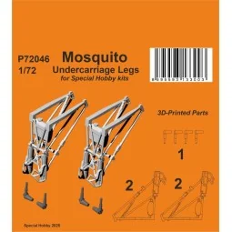 Mosquito Undercarriage Legs for Special Hobby - CMK 129-P72046