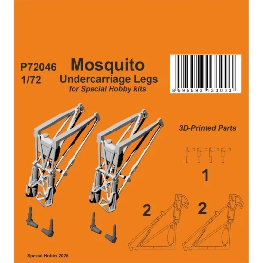 Mosquito Undercarriage Legs for Special Hobby, 1/72 - CMK 129-P72046