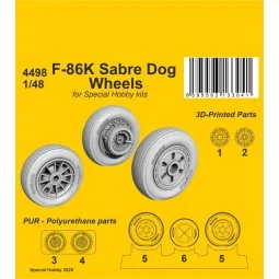F-86K Sabre Dog Wheels, 1/48 - CMK 129-4498