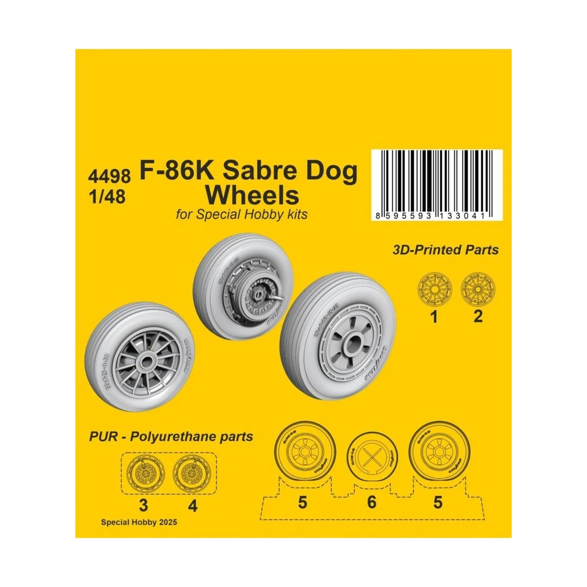 F-86K Sabre Dog Wheels, 1/48 - CMK 129-4498 F-86K Sabre Dog Wheels, 1/48 - CMK 129-4498