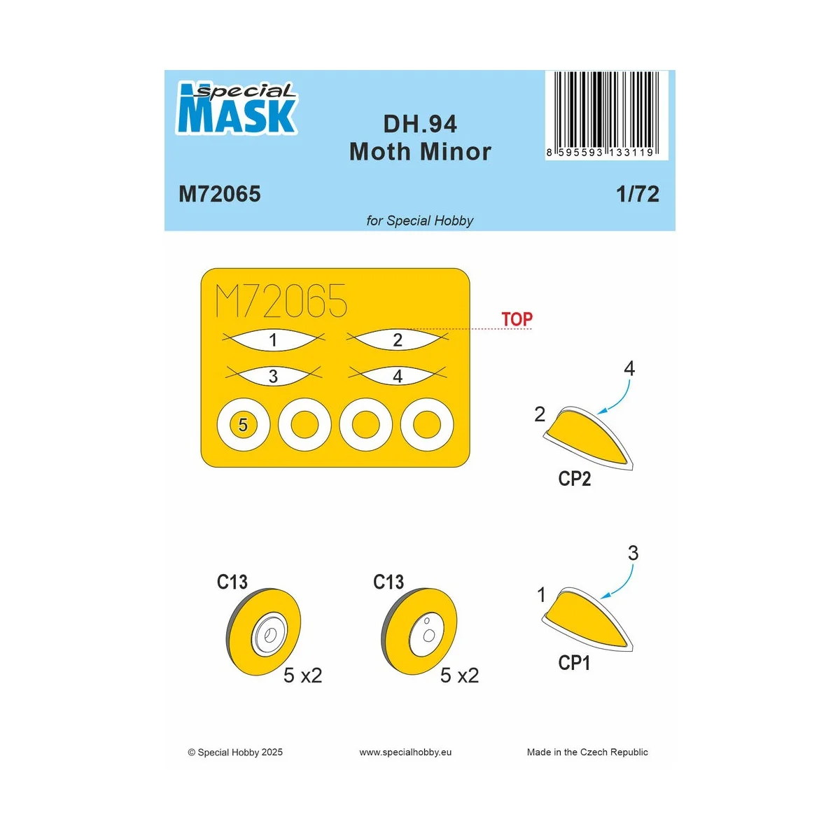 DH.94 Moth Minor MASK, 1/72 - Special Hobby 100-M72065 DH.94 Moth Minor MASK, 1/72 - Special Hobby 100-M72065