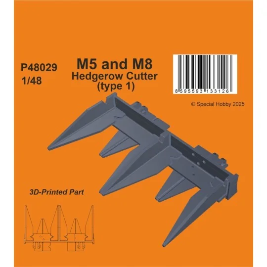 M5 and M8 Hedgerow Cutter (type 1) for Tamiya, 1/48 - CMK 129-P48029 M5 and M8 Hedgerow Cutter (type 1) for Tamiya, 1/48 - CMK 129-P48029
