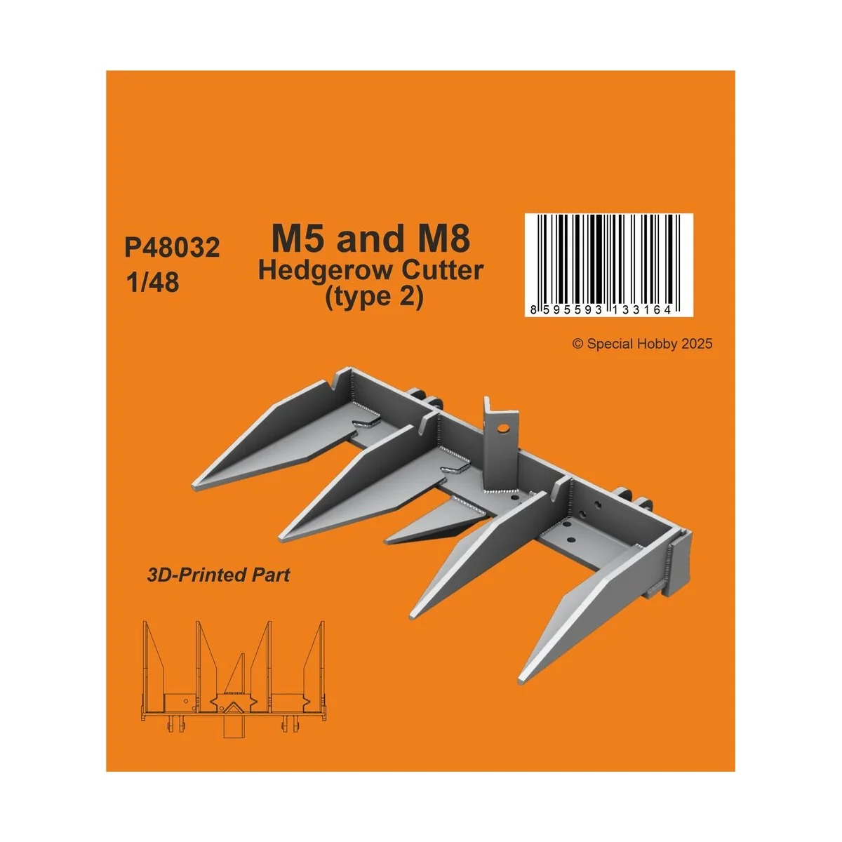 M5 and M8 Hedgerow Cutter (type 2) for Tamiya - CMK 129-P48032