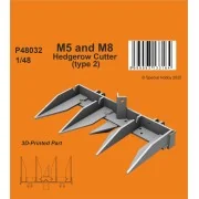 M5 and M8 Hedgerow Cutter (type 2) for Tamiya, 1/48 - CMK 129-P48032 M5 and M8 Hedgerow Cutter (type 2) for Tamiya, 1/48 - CMK 129-P48032