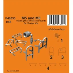 M5 and M8 Head Light and Periscope Guards for Tamiya, 1/48 - CMK 12...