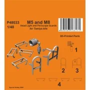 M5 and M8 Head Light and Periscope Guards for Tamiya, 1/48 - CMK 12...