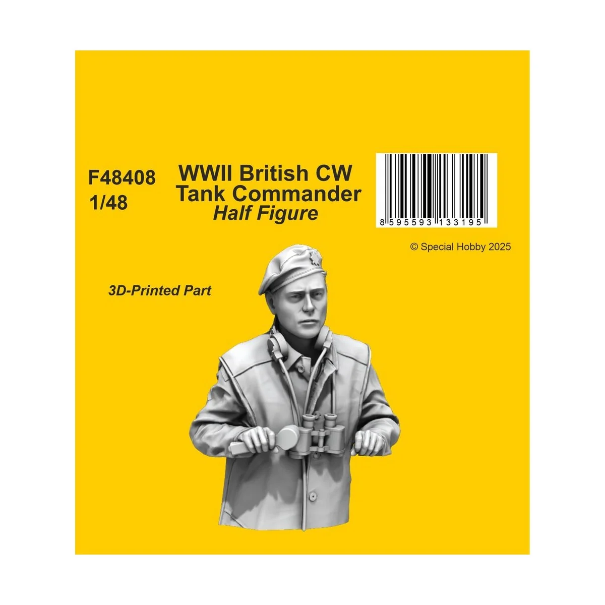 WWII British CW Tank Commander / Half Figure, 1/48 - CMK 129-F48408 WWII British CW Tank Commander / Half Figure, 1/48 - CMK 129-F48408