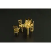 Table and chairs, 1/144 - Brengun BRL144028