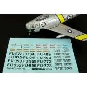 F-86F SABRE 335th FIS decal, 1/144 - Brengun BRL144084